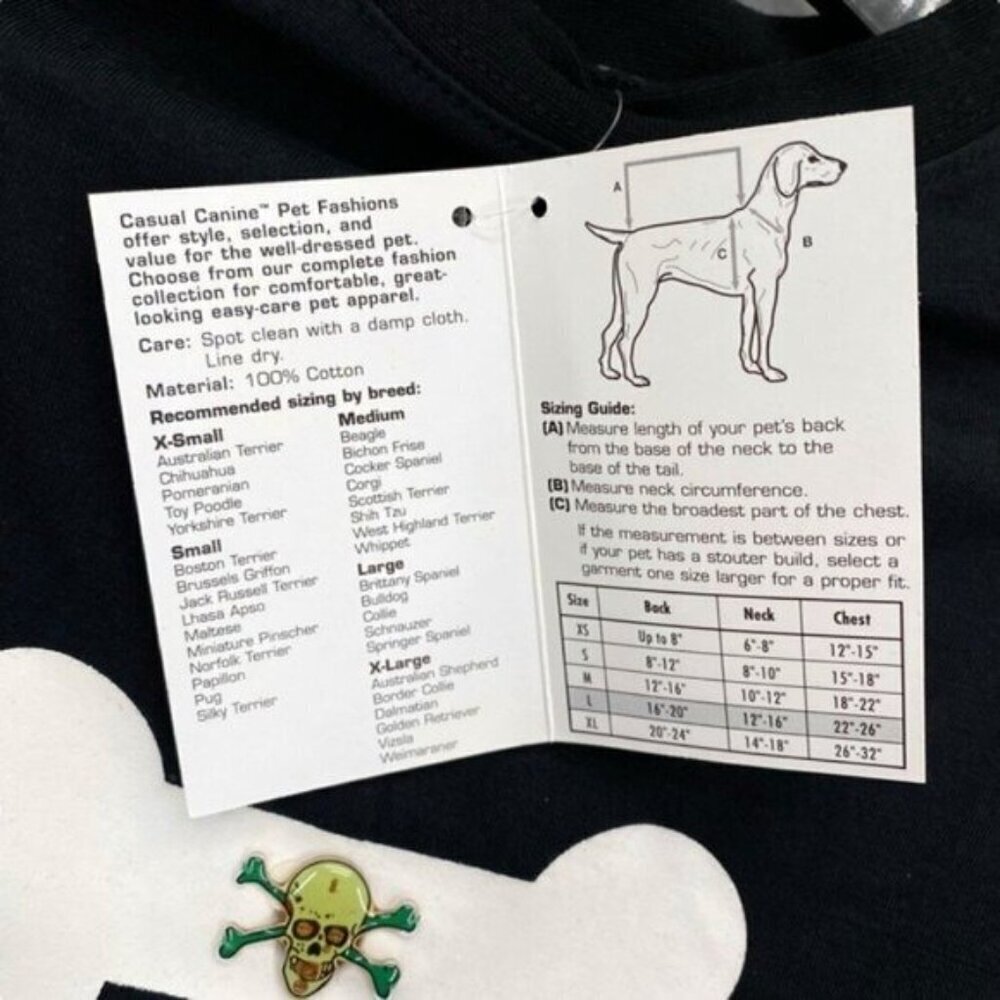 Casual Canine Bad To The Bone Dog Shirt Large - Picture 7 of 11